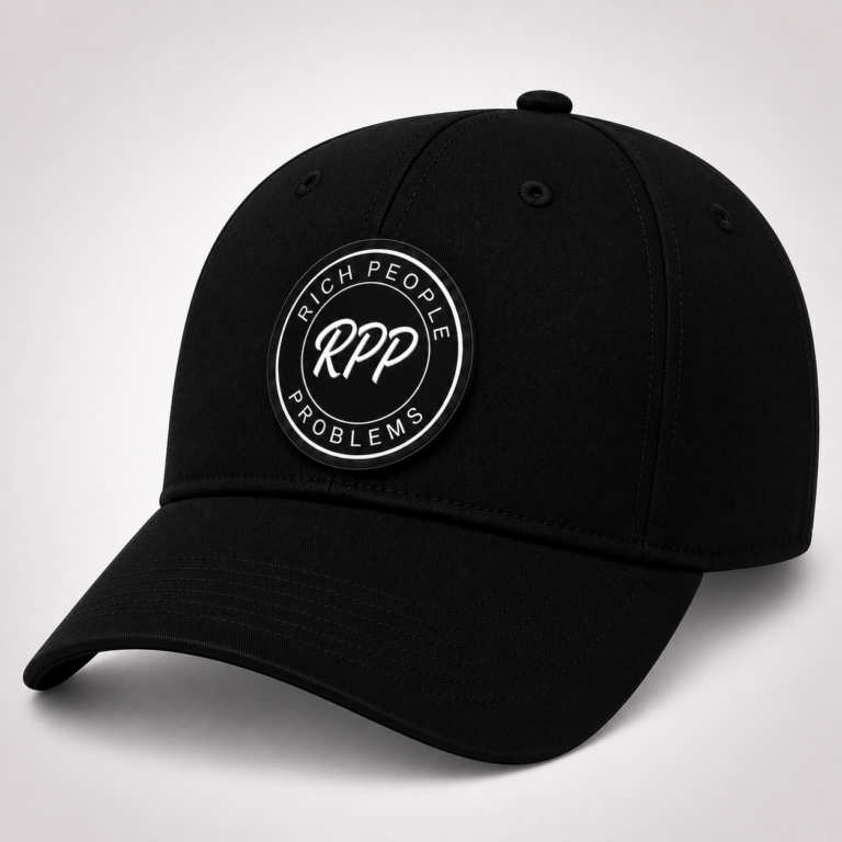 RPP Signature PVC Patch Hat in black, front